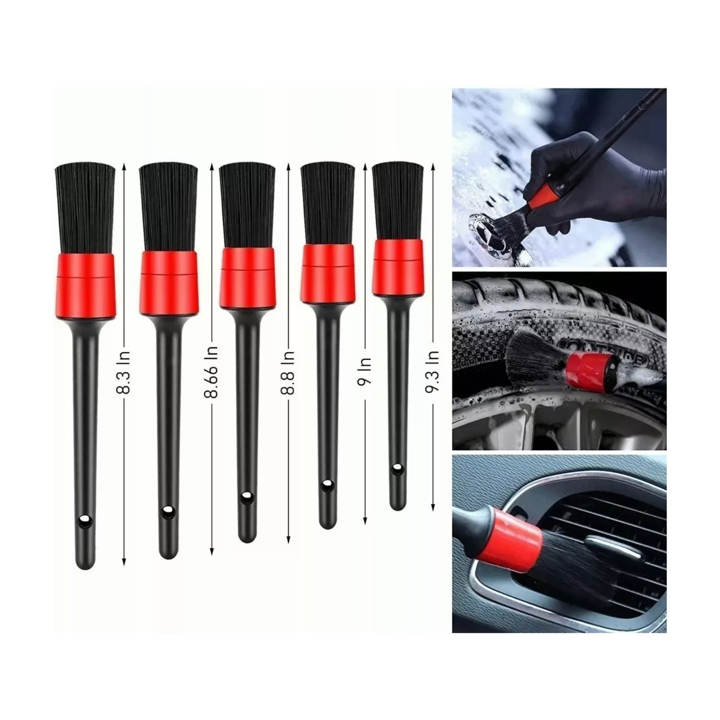 Cepillo de Limpieza Automotriz Pinceles Detalle Coche Set 20 Piezas