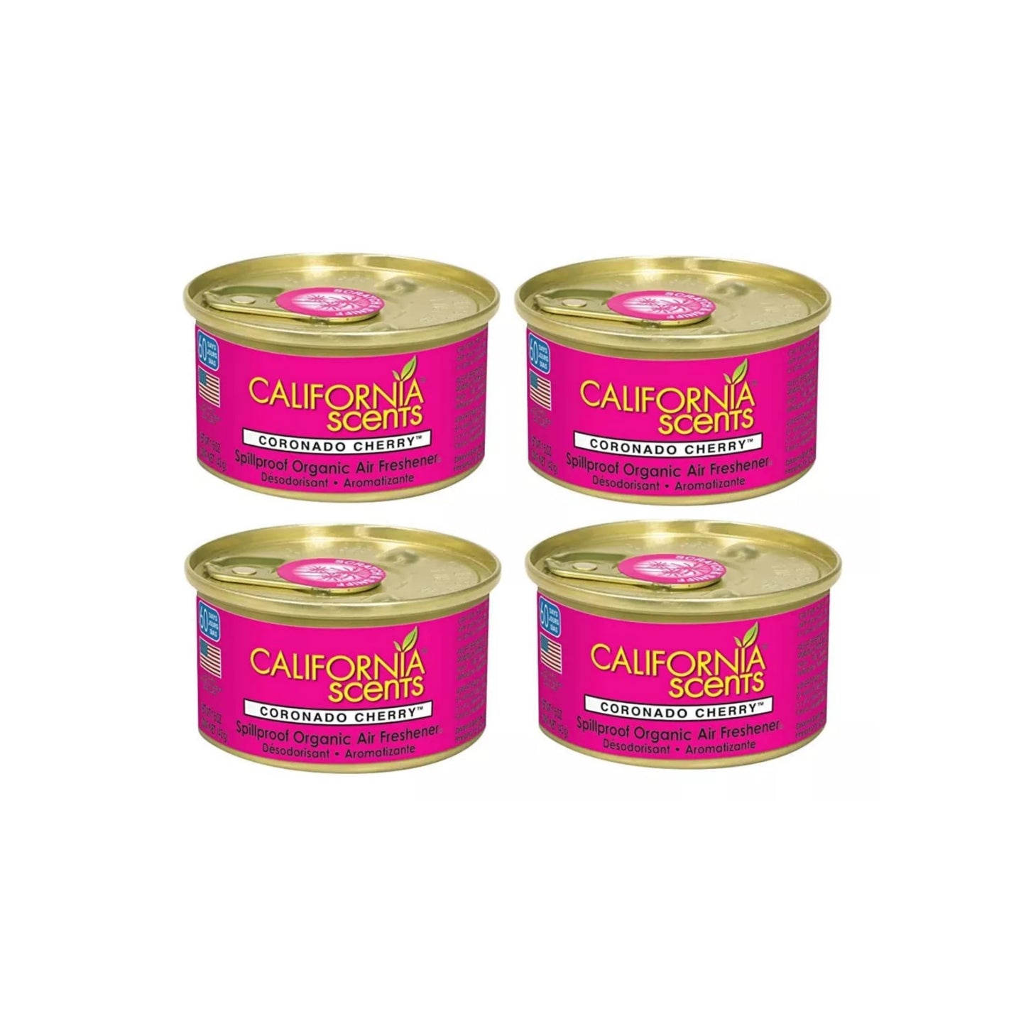 Aromatizante Auto 4 Piezas Pack California Scents