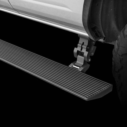 GR NGO Text Power Running Boards for Silverado/Sierra 1500 Double Cab 2019-2023 Go Rhino