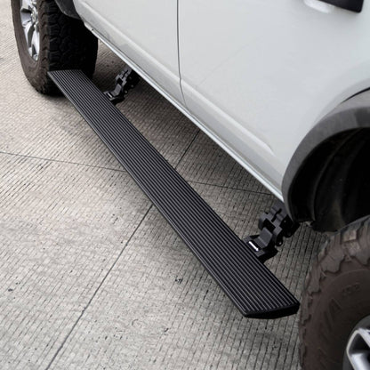 GR NGO Text Power Running Boards for Silverado/Sierra 1500 Double Cab 2019-2023 Go Rhino