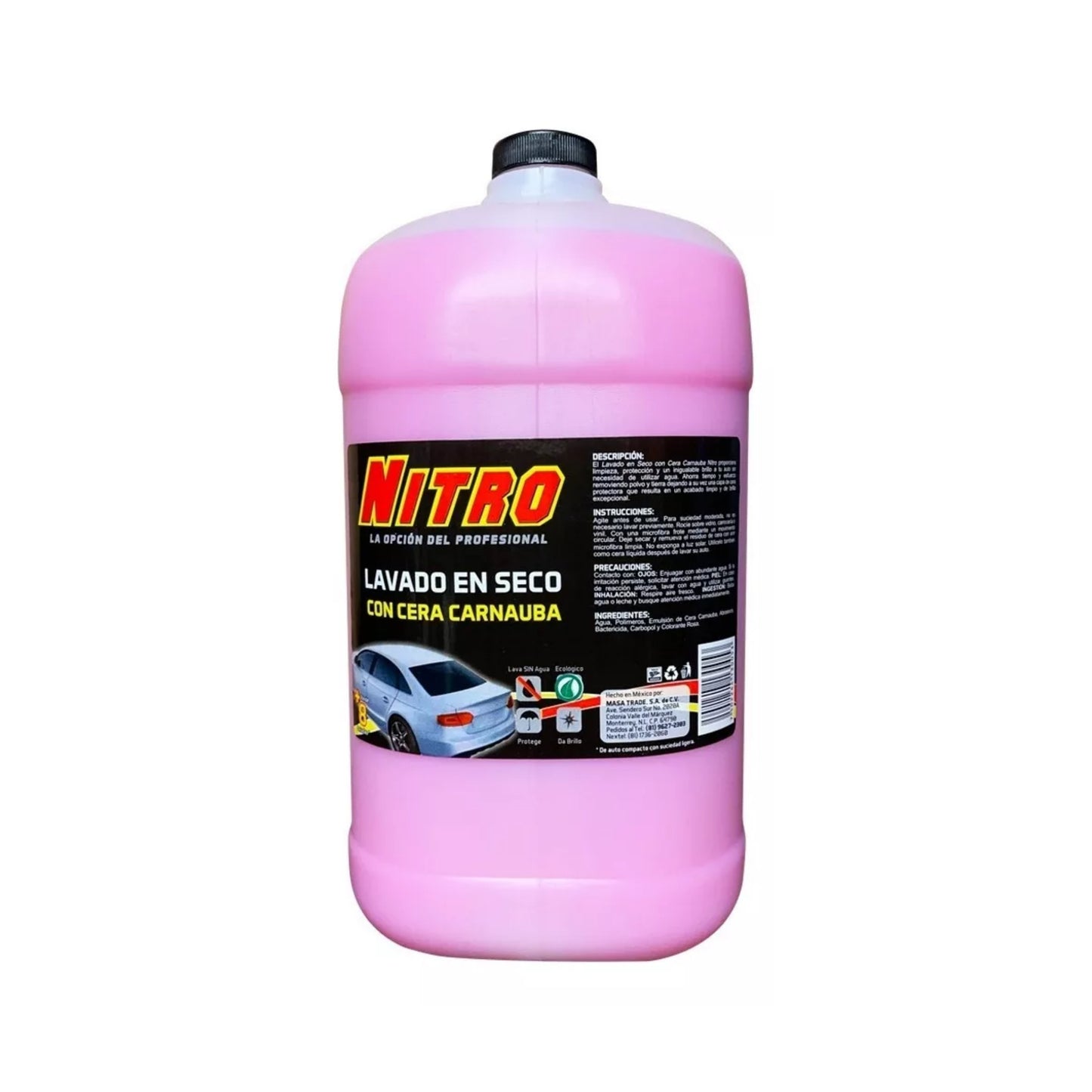 Lavado en Seco con Cera Carnauba 4 Litros Nitro