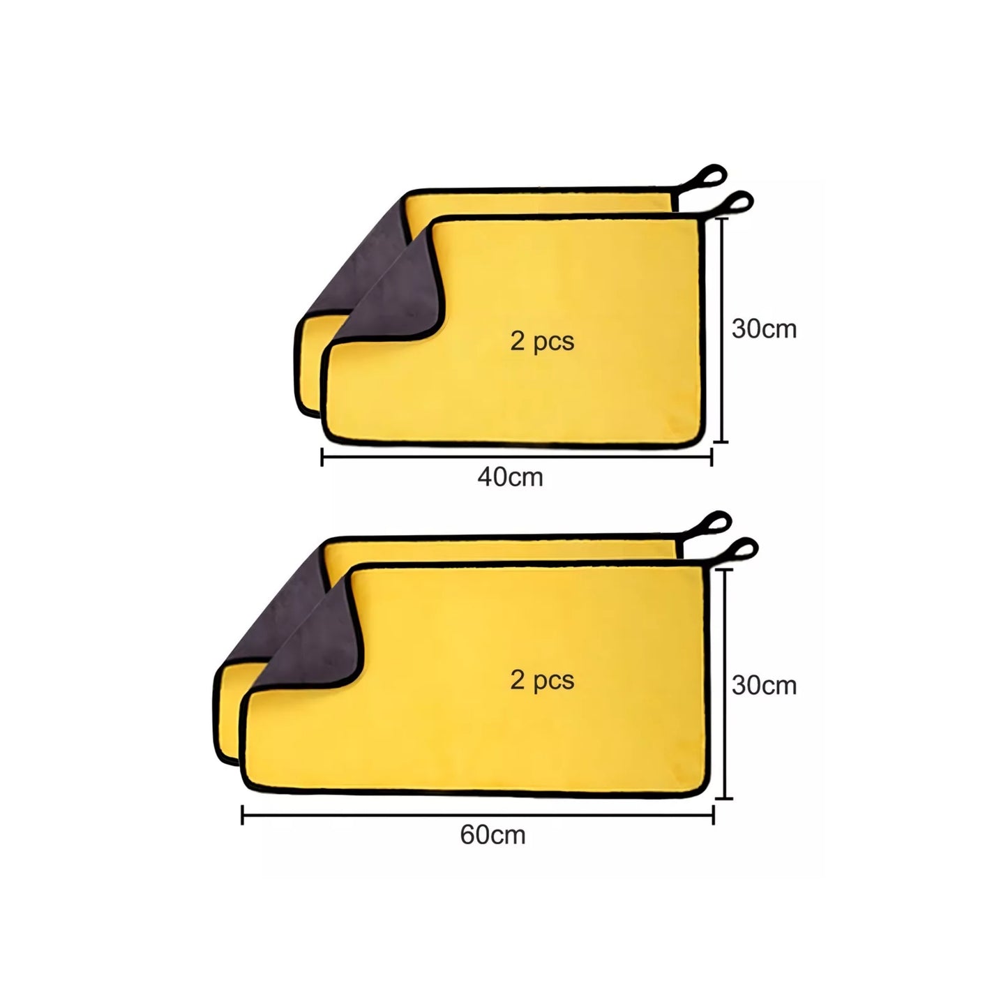 Paño de Limpieza Moyac TM01 Franela Amarillo Pack 4 piezas