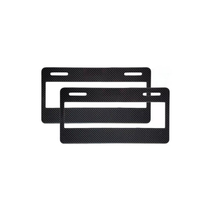 CarFiber Plus Motors Carbon Fiber License Plate Holder Set