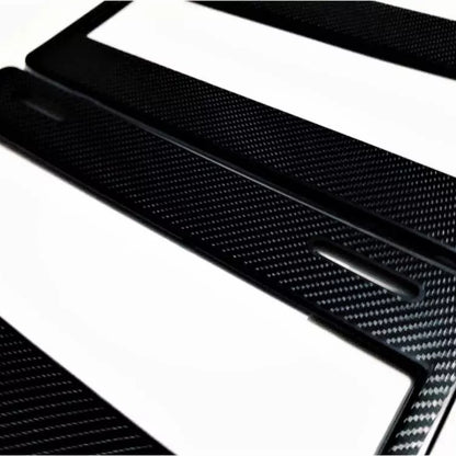 CarFiber Plus Motors Carbon Fiber License Plate Holder Set