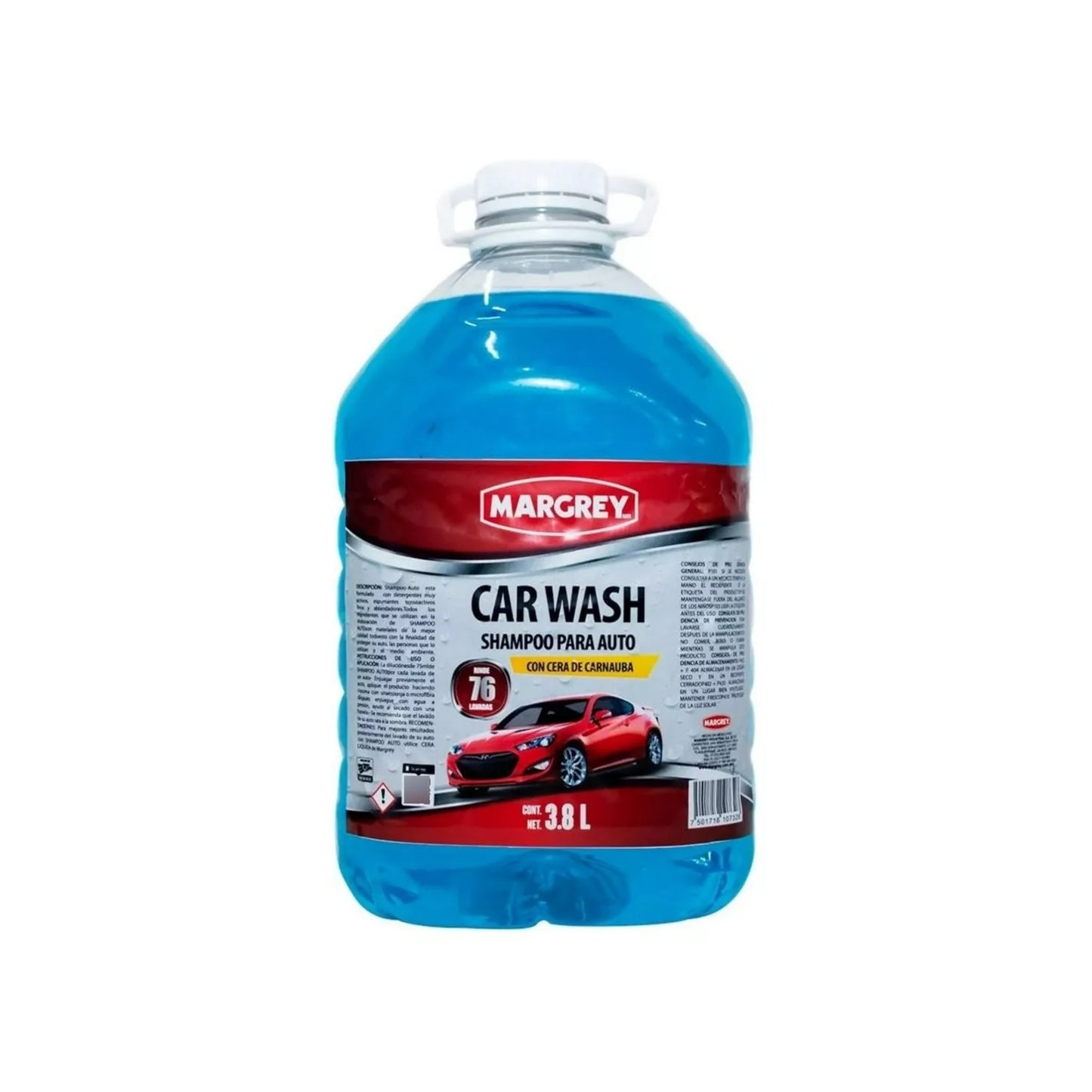 Shampoo con Cera para Auto Espumoso 3.8L Car Wash Margrey