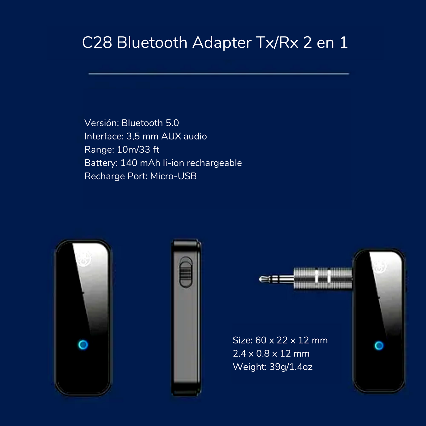 Transmisor de Bluetooth AutoLink Plus Motors